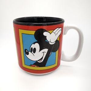 Vtg Faces of Mickey Mouse Disney Coffee Cup Mug